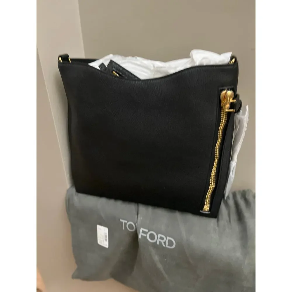 TOM FORD Small Alix Leather Hobo Bag